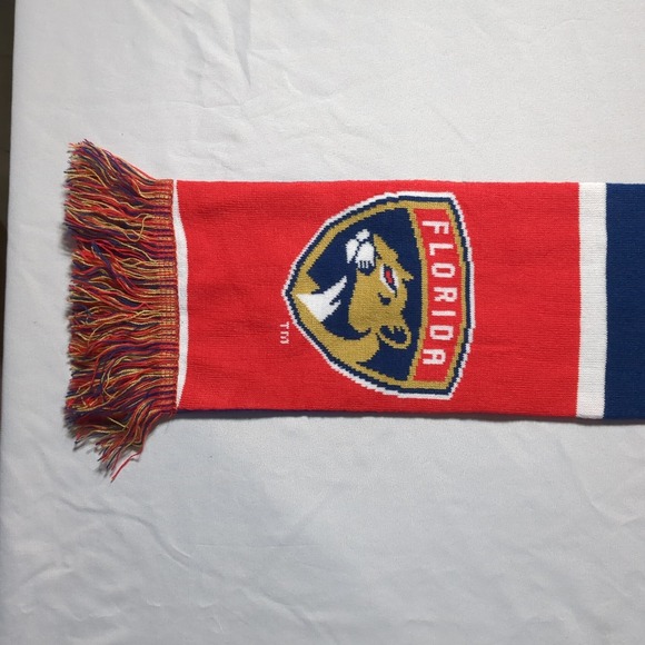 Florida Panthers Hockey x FORD Reversible Knit Scarf EUC - Picture 2 of 11